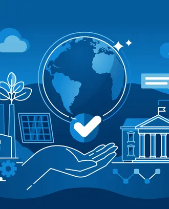 ESG or environmental social governance for sustainable future outline concept
