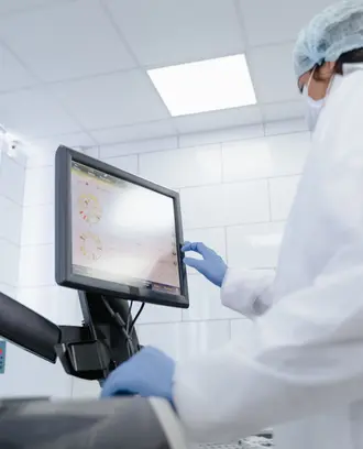 Image of technician in a healthcare setting