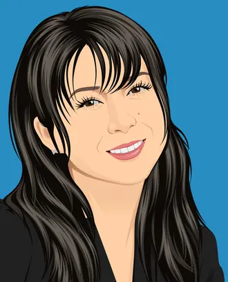 Illustration of smiling woman