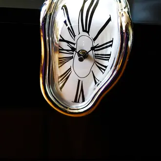 Distorted old clock