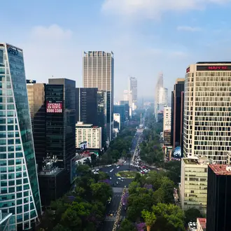 View of Avenida Paseo de la Reforma in Mexico City