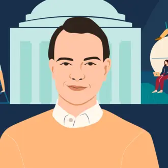 Illustration of student 