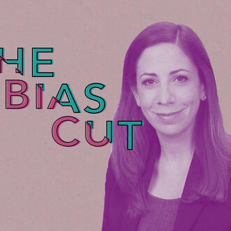 Samantha Joseph, an advisor at the department of agriculture, smiles, and the words The Bias Cut diagonally appear on over the image