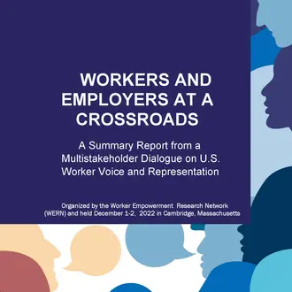 Image of the cover of the report "Workers and Employers at a Crossroads"