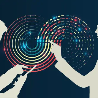 Illustration of information being delivered via AI 