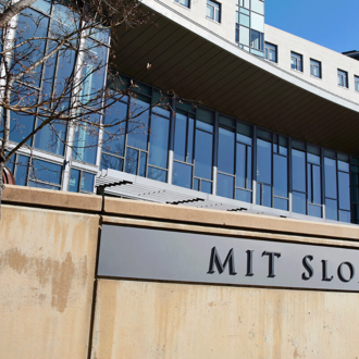 Outside of MIT Sloan, Cambridge, MA