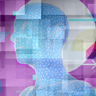 artificial intelligence algorithmic art with robot