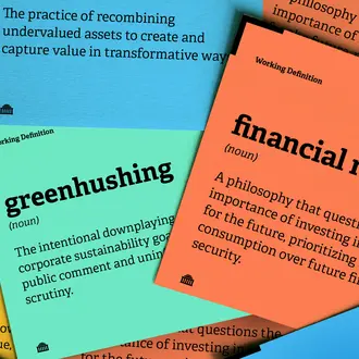 MIT Sloan 2024 Working Definitions: greenhushing, financial nihilism, glass cliff, low-ego leadership, and exaptation strategy