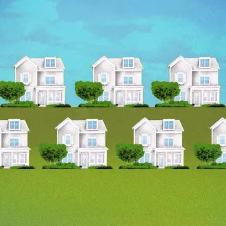 Illustration of a pattern of houses