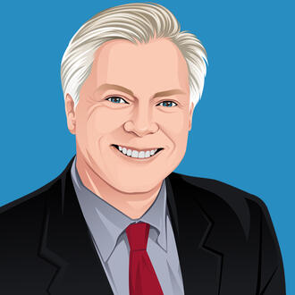 Illustration of smiling man in suit