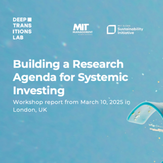 Blue cover of the Building a Research Agenda for Systemic Investing report