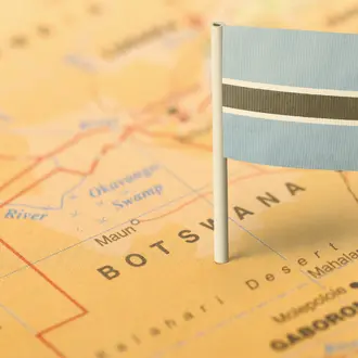 graphic of map of botswana 