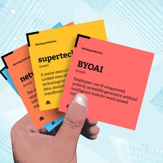 2025 MIT Sloan Working Definitions BYOAI and supertech leader appear in a person's hands