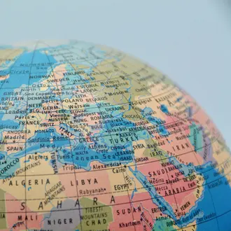 close up image of a globe