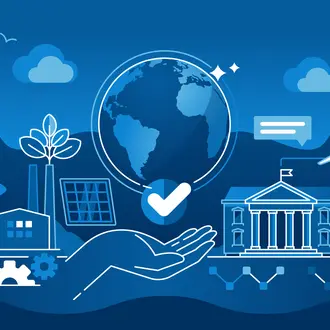 ESG or environmental social governance for sustainable future outline concept
