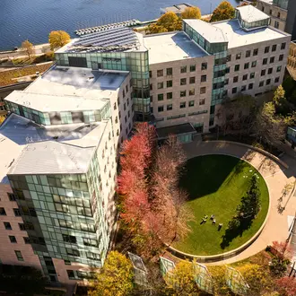 Aerial view of MIT Slaon