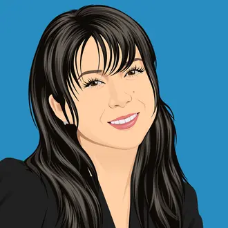 Illustration of smiling woman