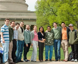 MIT Sloan SDM Students in front of MIT Dome