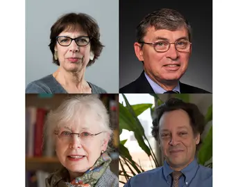MIT Sloan faculty Barbara Dyer, Thomas Kochan, Christine Kelly, and Leigh Hafrey