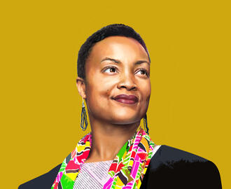 A photo illustration of Shalanda Baker, Deputy Director of Energy Justice at the U.S. Department of Energy