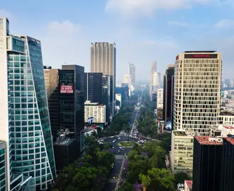 View of Avenida Paseo de la Reforma in Mexico City