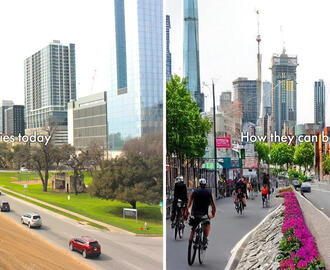 City images with and without traffic