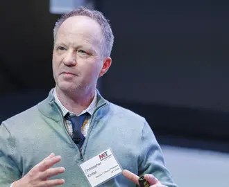 Christopher Knittel during his talk.