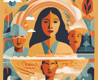 Graphic of multiple peoples faces