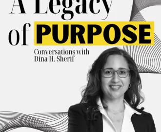 Graphic of the Legacy of Purpose Podcast
