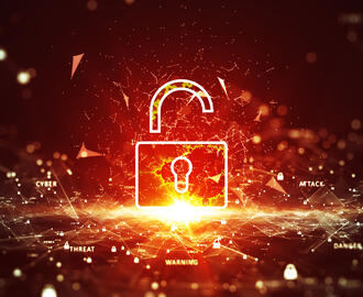 Cyber padlock exploding