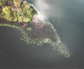 Aerial image of island