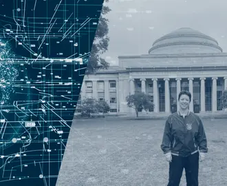 Jennifer Turliuk standing in front of the MIT Dome