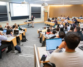 Classroom full of students during a lecture