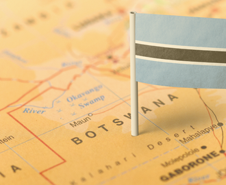 graphic of map of botswana