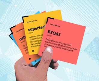 2025 MIT Sloan Working Definitions BYOAI and supertech leader appear in a person's hands