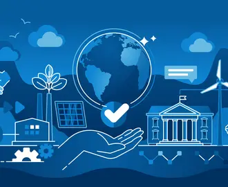 ESG or environmental social governance for sustainable future outline concept