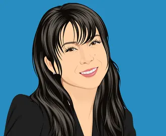 Illustration of smiling woman