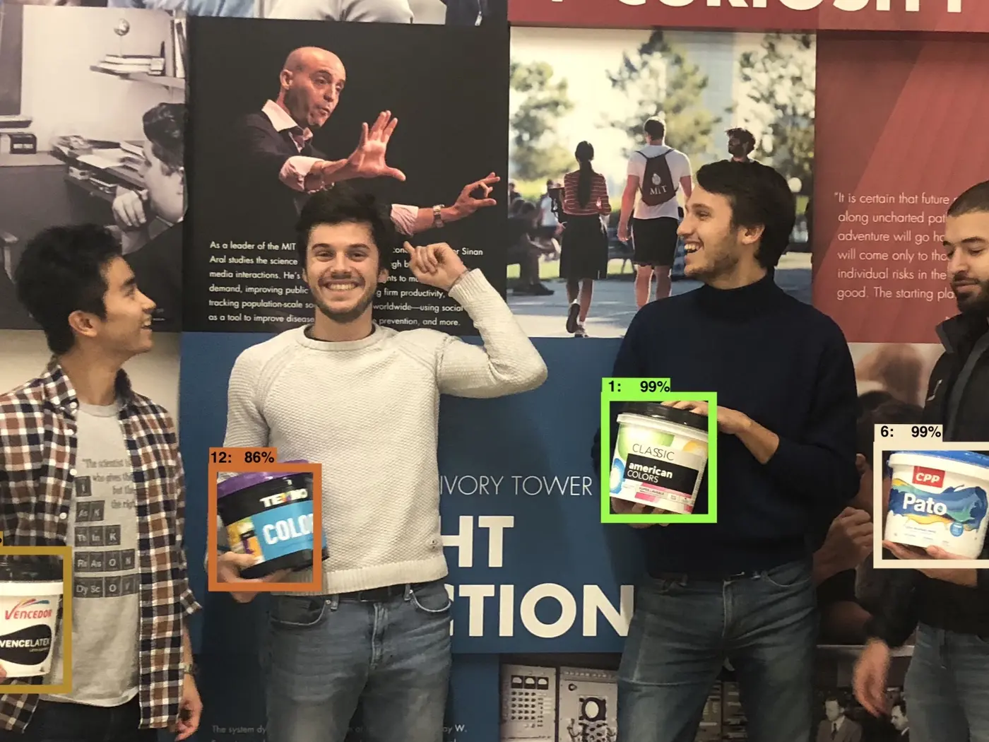 A-Lab Qroma team with their paint can images. 