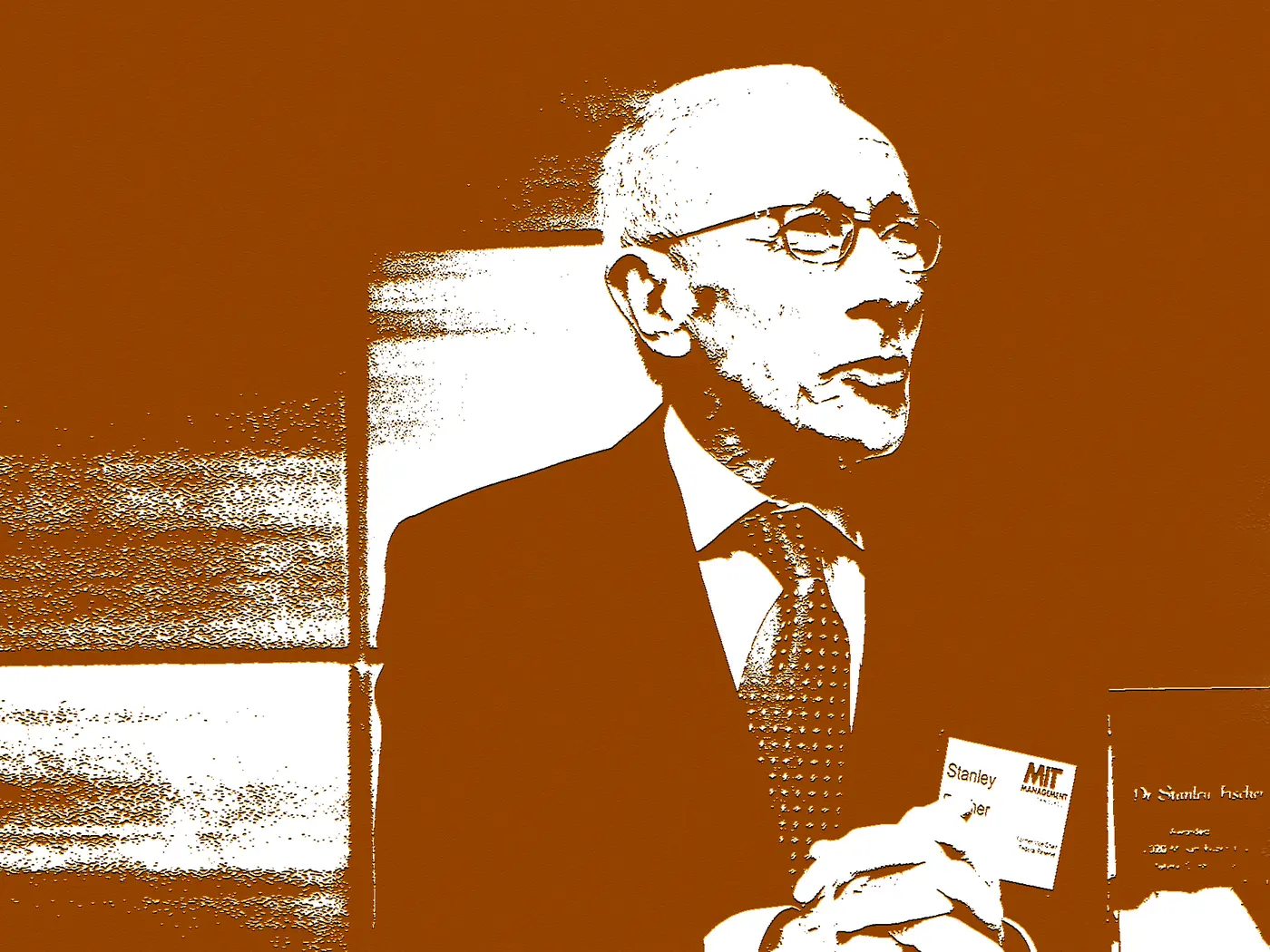 Photo illustration of Stanley Fischer