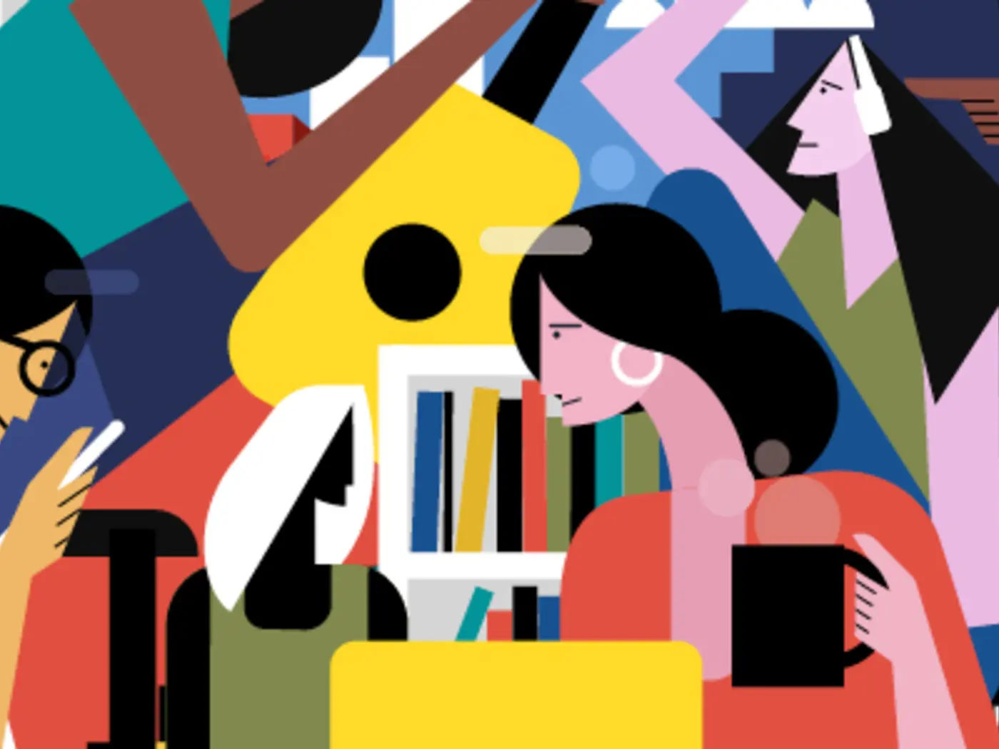 Women come together to share ideas.