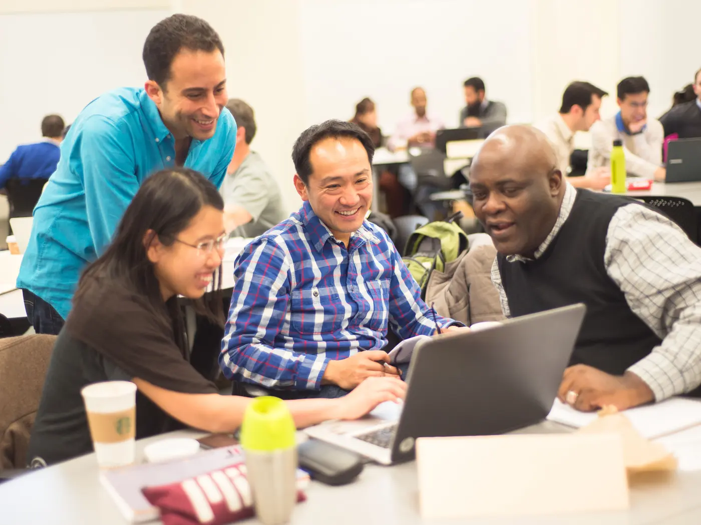 Students working together