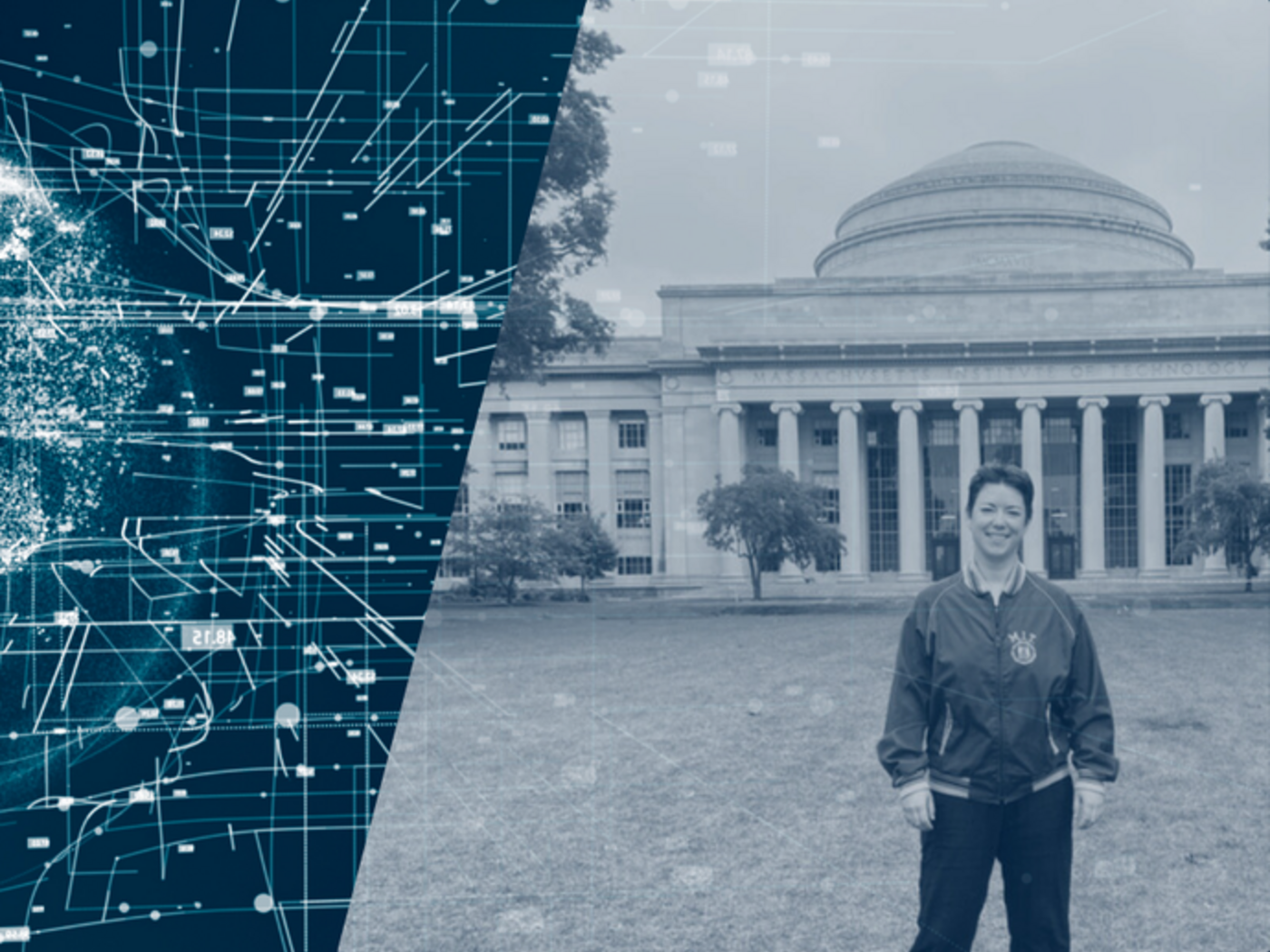 Jennifer Turliuk standing in front of the MIT Dome