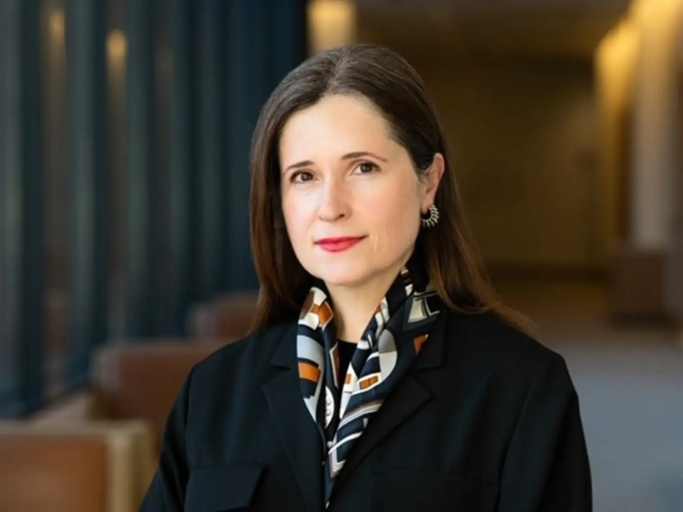 Headshot of a woman indoors