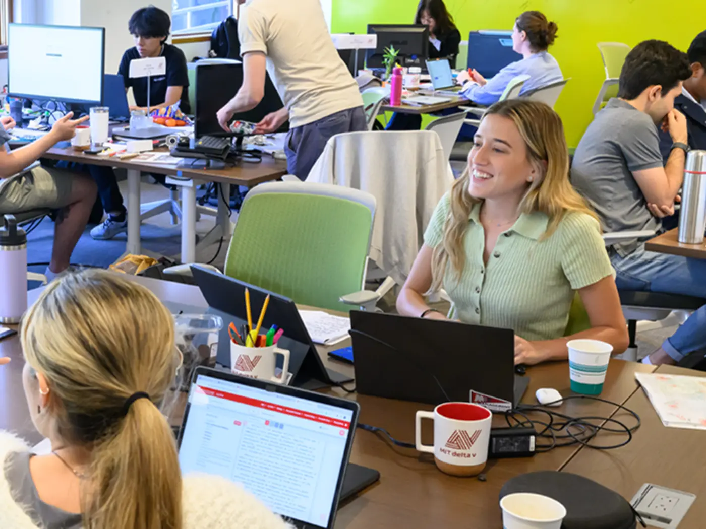 Student teams meet at the Martin Trust Center for MIT Entrepreneurship.