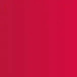 Man walking across a red background wearing a backpack.