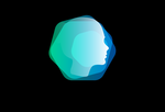 Illustration of an abstract face profile that is translucent resembling holography.