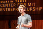 Florian Hillen presents during demo day at MIT