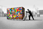 illustration of worker moving cargo