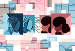 Illustration of a robot imitating a human's emotions