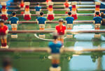 An image of a foosball table.